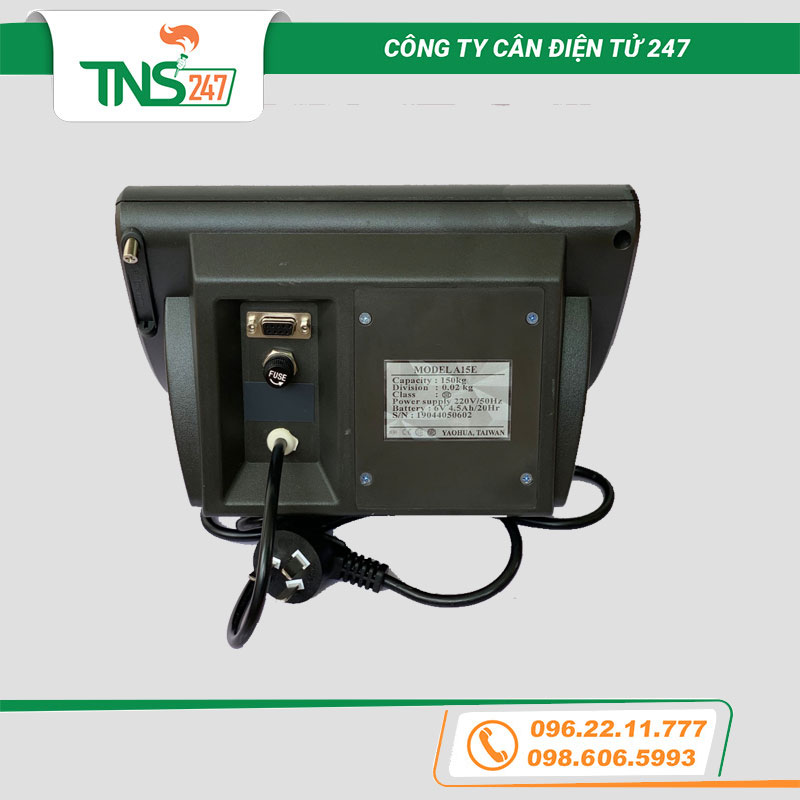 Mặt sau đầu hiển thị cân đếm Yaohua XK3190-A15E